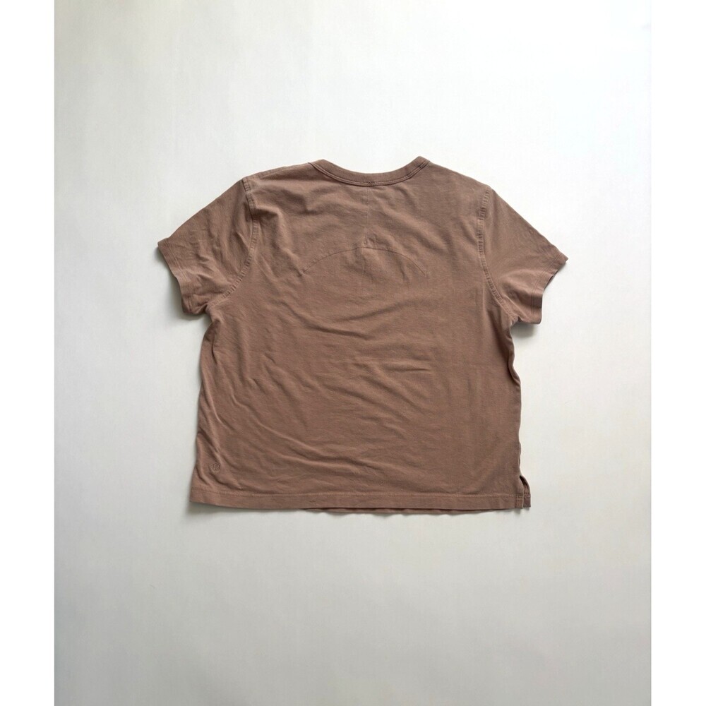 Lululemon Classic Fit Cotton Blend T-Shirt Mauve Pink - Size 4 - Picture 2 of 5